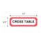 Nevs Position Labels - Cross Table 1/2" x 1-1/2" White w/Red & Black XP-160 - alternate 2